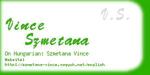 vince szmetana business card